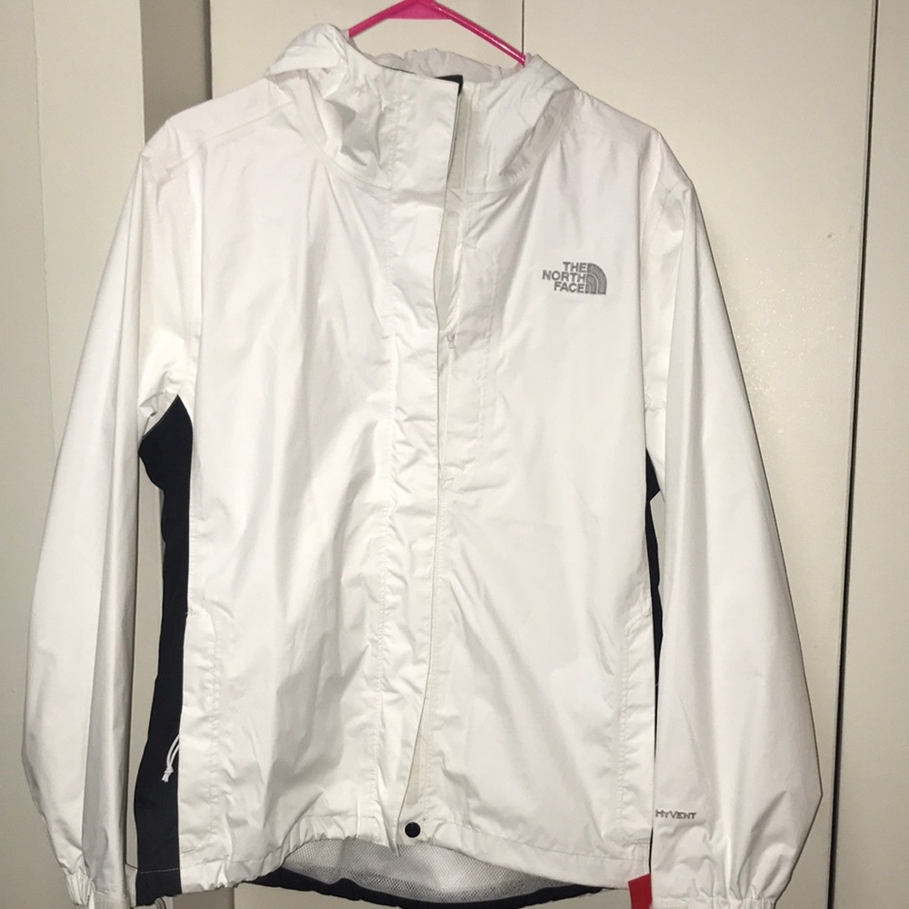 The North Face White Nylon Jacket with Hoodie